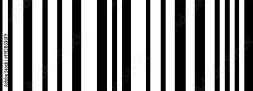 Code black bar with barcode carpet png for pattern gradation line. Stripe qr scan with ornament background funny for vector variation concept. Design thick code with supermarket barcode straight.