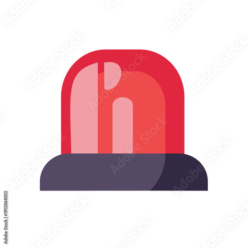 Siren icon, siren lamp vector illustration, red emergency siren or flasher light icon