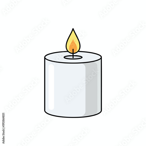 Simple Candle Flame for Romantic or Relaxing Ambiance