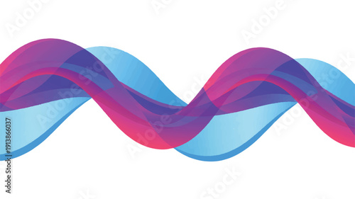 Abstract flowing wave pattern with purple and blue hues, perfect for graphic design and digital art backgrounds