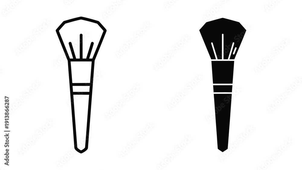 Naklejka premium Paintbrush icons set