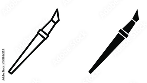 Paintbrushes icon illustration