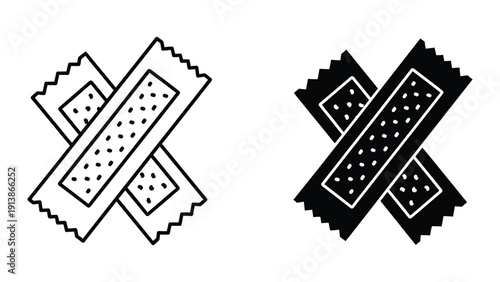 Band aid icon set