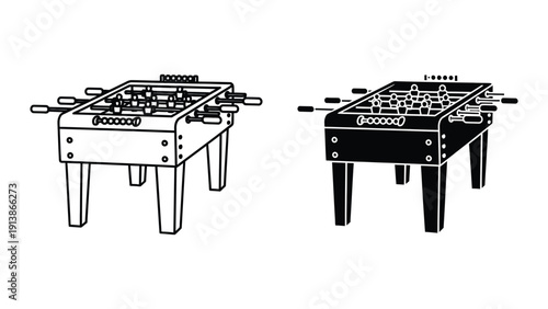 Table Football Game Illustration