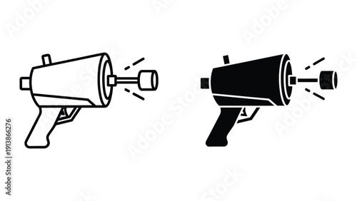 Silhouette of hair dryer icons