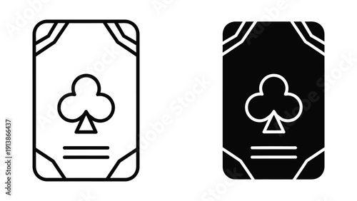 Playing card with club suit symbol