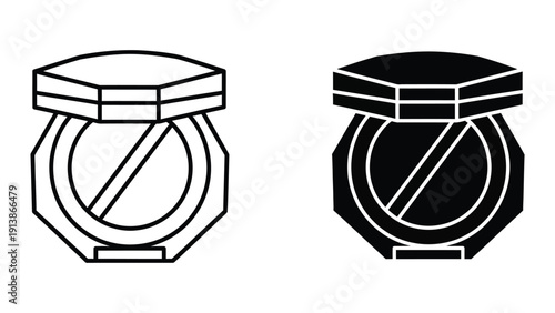 Prohibition sign or stop sign