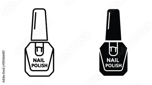 Nail polish bottles illustration