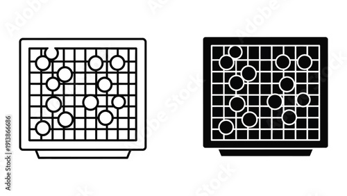Go game board illustration