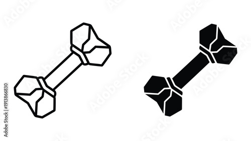 Dumbbells icon set