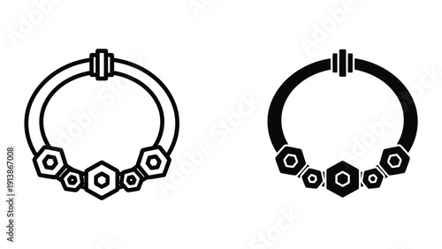 Simple earring design illustration