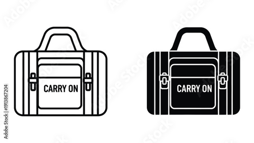 Carry on luggage icons