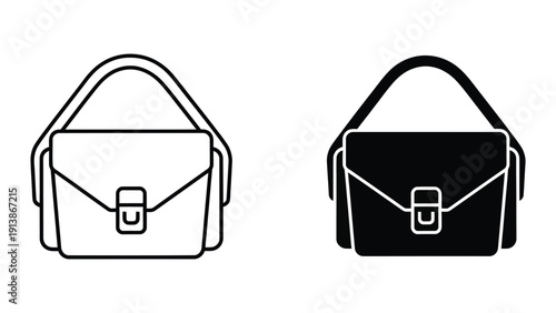 Handbag outline illustration