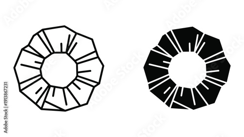 Black and white gear icons