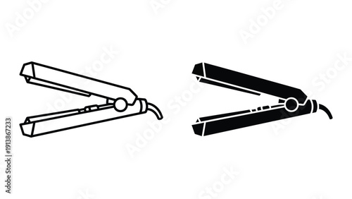 Hair straightener flat iron styling tool