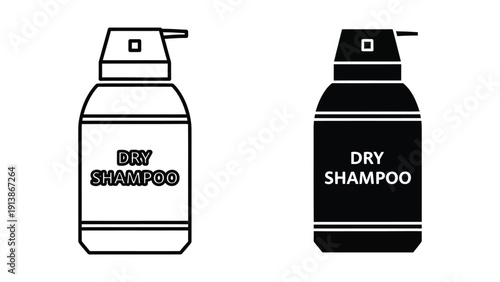Dry shampoo bottles illustration