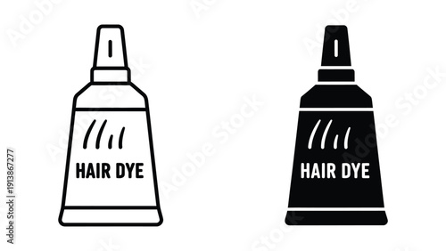 Hair dye bottles icon