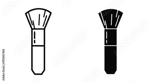 Makeup brushes side by side