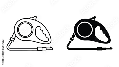 Steam iron icon set