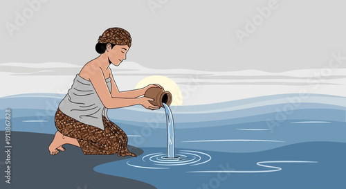 Cultural and Religious Ritual Ceremony with Traditional Atmosphere