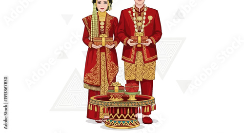 Cultural and Religious Ritual Ceremony with Traditional Atmosphere