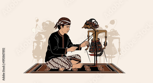 Cultural and Religious Ritual Ceremony with Traditional Atmosphere