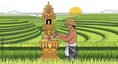 Cultural and Religious Ritual Ceremony with Traditional Atmosphere