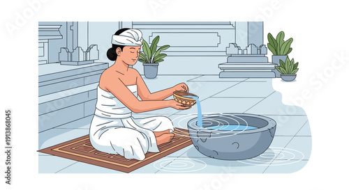 Cultural and Religious Ritual Ceremony with Traditional Atmosphere