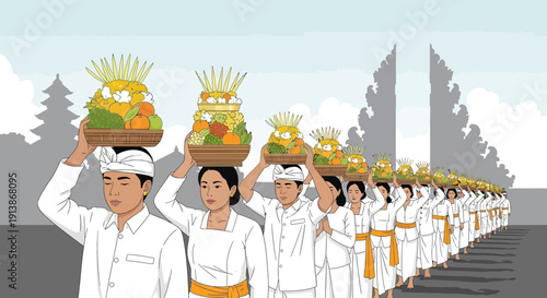 Cultural and Religious Ritual Ceremony with Traditional Atmosphere