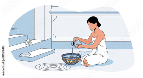 Cultural and Religious Ritual Ceremony with Traditional Atmosphere