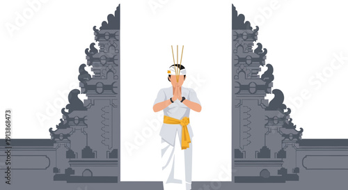 Cultural and Religious Ritual Ceremony with Traditional Atmosphere