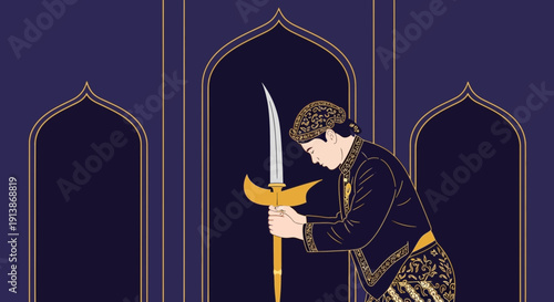 Cultural and Religious Ritual Ceremony with Traditional Atmosphere