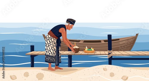 Cultural and Religious Ritual Ceremony with Traditional Atmosphere