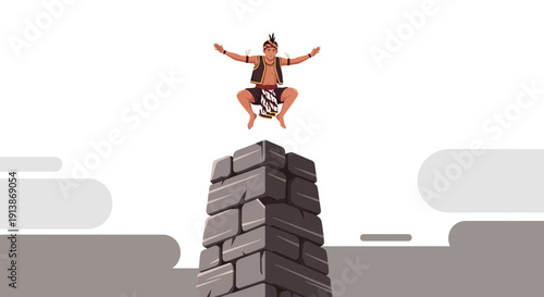 Cultural and Religious Ritual Ceremony with Traditional Atmosphere