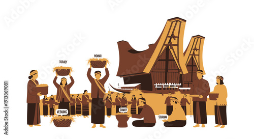 Cultural and Religious Ritual Ceremony with Traditional Atmosphere