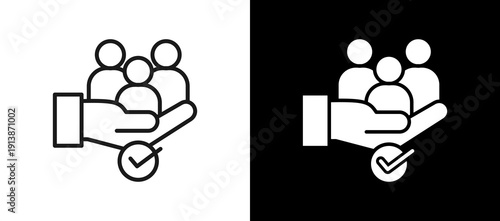 Attendance whiteblack icon