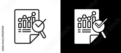 Performance Review whiteblack icon