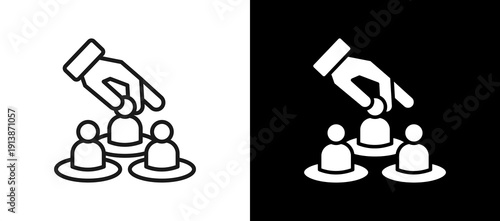 Hiring Process whiteblack icon