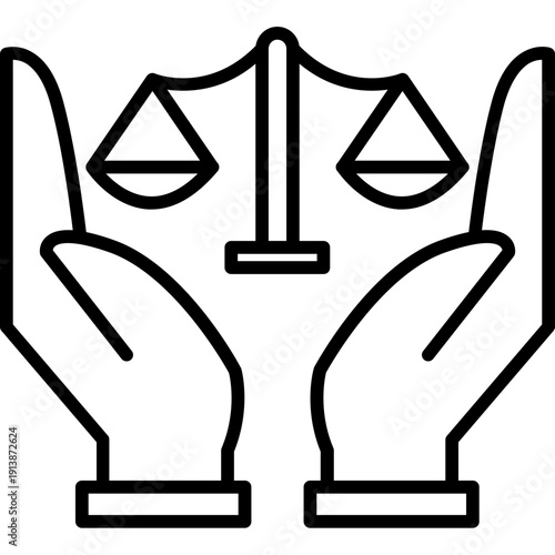 Hands holding scales Icon