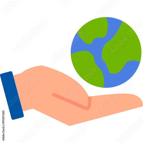 Hand holding globe Icon