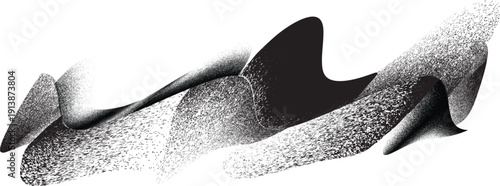 Sprayed black spiral line .Graffiti art design . Irregular shapes for creative design. Noise dispersion grungy wavy logo . Spray effect .Grunge texture . Distressed element . Grange textured vector
