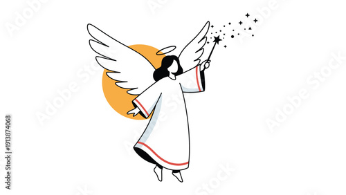 Christmas sale and holiday discount concept featuring Santa Claus character holding a sign with a percentage symbol.