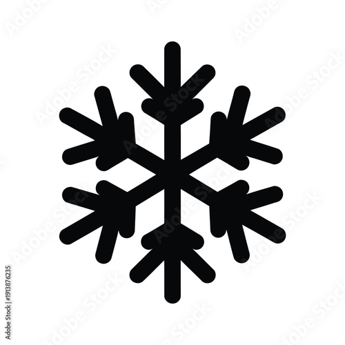 Black Snowflake Icon