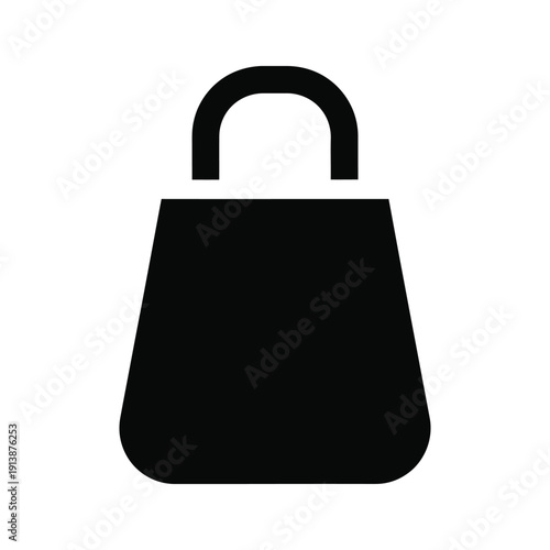 Black padlock icon on white background