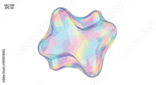 Iridescent Holographic Star Shaped Object.