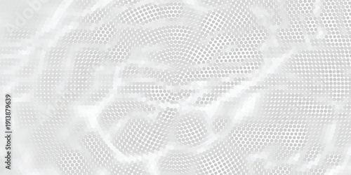 Halftone radial split gradient pattern, black dots forming dynamic center fade, minimal abstract geometric texture perfect for visual layout