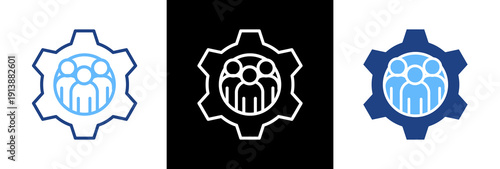 Staff Management triple icon