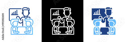 Employee Training triple icon