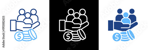 Salary Management triple icon