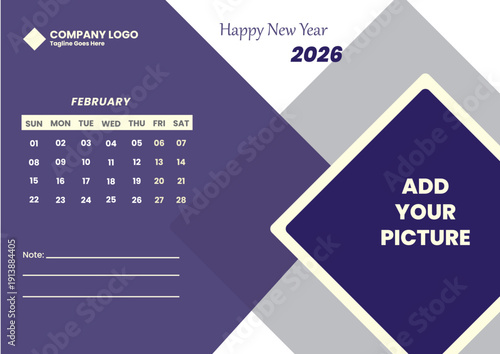 Calendar Design for the new year 2026: A modern, minimalist calendar design, optimized for visual appeal and functionality, ideal for businesses.New Year 2013 Calendar Business Template Design Vector 